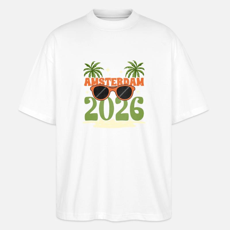 Amsterdam 2026 - Stanley/Stella Oversized Unisex Bio T-Shirt Blaster 2.0 - Weiß