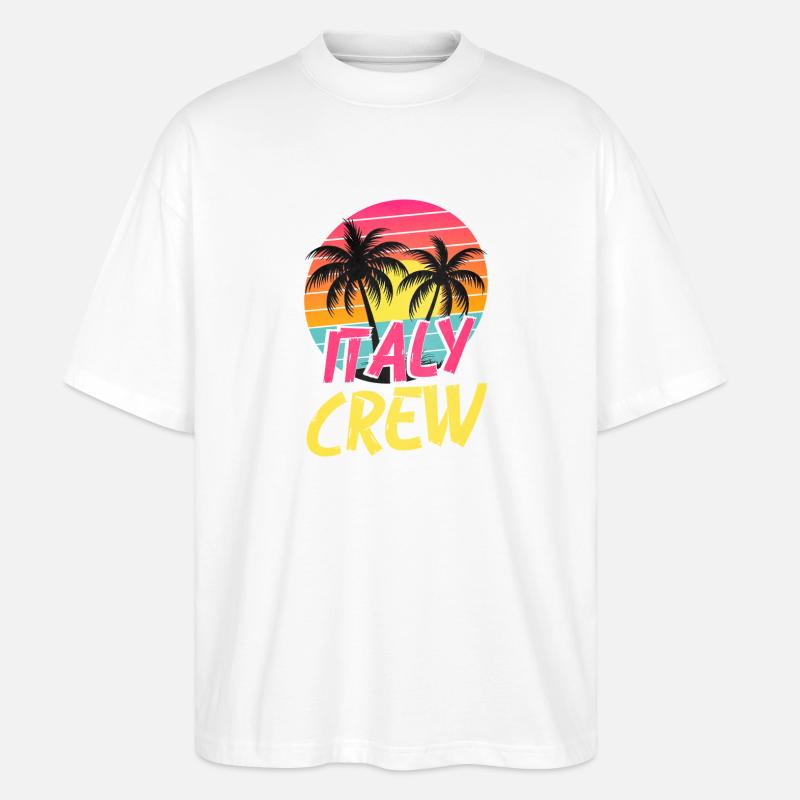 Italien Crew - Stanley/Stella Oversized Unisex Bio T-Shirt Blaster 2.0 - Weiß