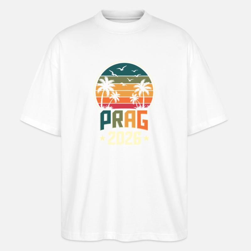 Prag 2026 - Stanley/Stella Oversized Unisex Bio T-Shirt Blaster 2.0 - Weiß