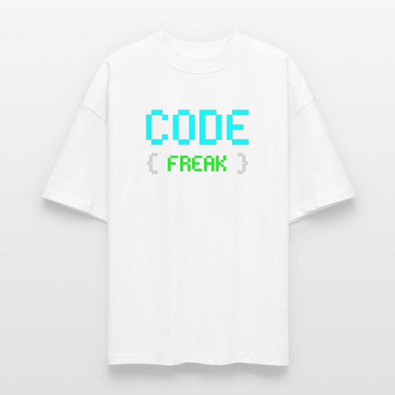 Pixel Code Freak Neon Tee Stanley/Stella Oversized Unisex Organic T-shirt Blaster 2.0