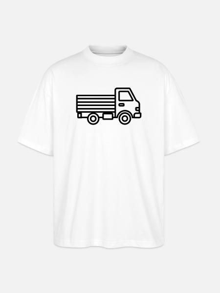 Lkw - Stanley/Stella Oversized Unisex Bio T-Shirt Blaster 2.0 - Weiß