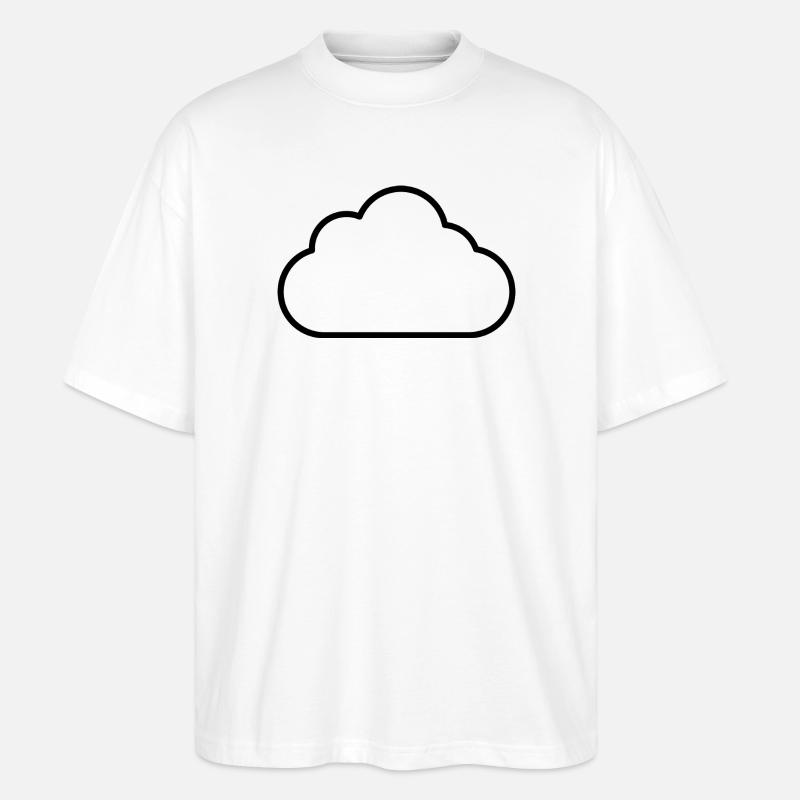 Wolkenumriss - Stanley/Stella Oversized Unisex Bio T-Shirt Blaster 2.0 - Weiß