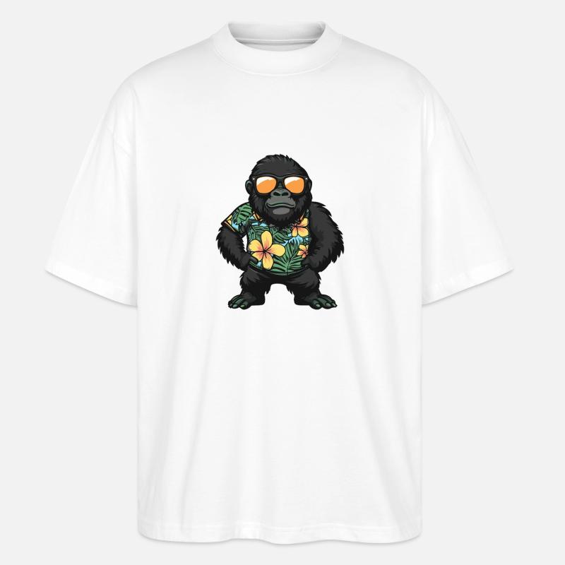 Vacances de Gorille Comic - T-shirt bio Blaster 2.0 coupe oversize Stanley/Stella Unisexe - blanc