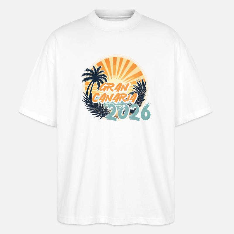 Gran Canaria 2026 - Stanley/Stella Oversized Unisex Bio T-Shirt Blaster 2.0 - Weiß