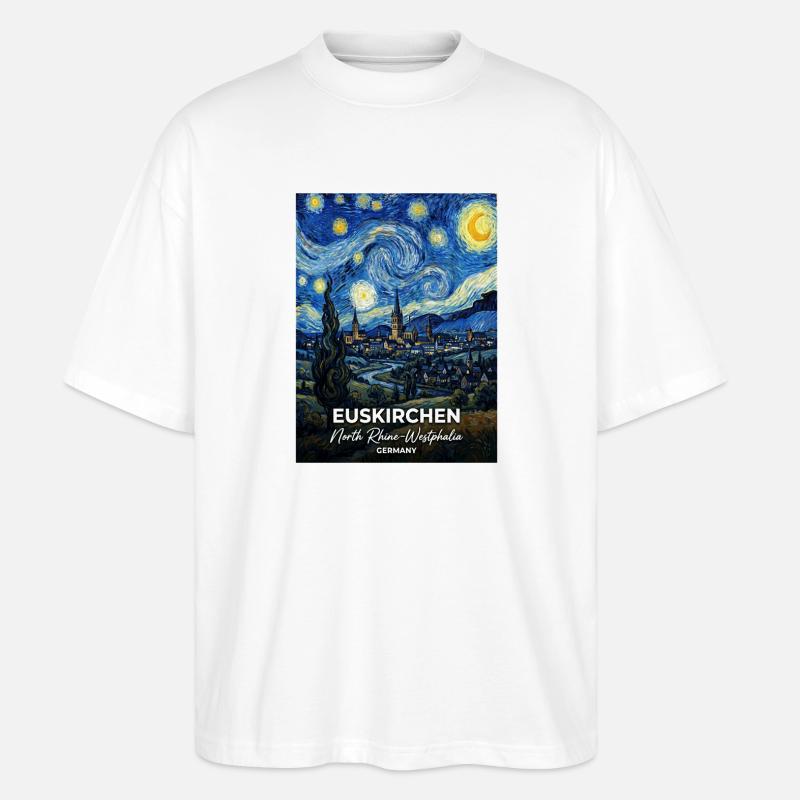Euskirchen Germany Sternennacht - Stanley/Stella Oversized Unisex Bio T-Shirt Blaster 2.0 - Weiß