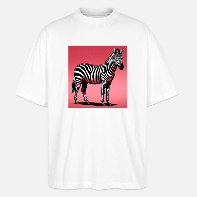 Zebra - Stanley/Stella Oversized Unisex Bio T-Shirt Blaster 2.0 - Weiß