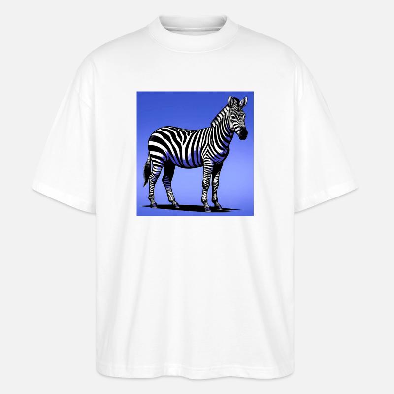Zebra - Stanley/Stella Oversized Unisex Bio T-Shirt Blaster 2.0 - Weiß