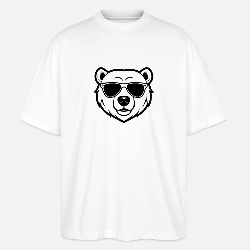 Eisbärengesicht - Stanley/Stella Oversized Unisex Bio T-Shirt Blaster 2.0 - Weiß