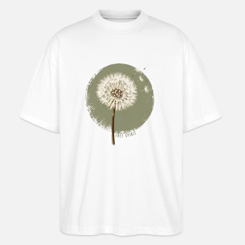 Pusteblume - Stanley/Stella Oversized Unisex Bio T-Shirt Blaster 2.0 - Weiß