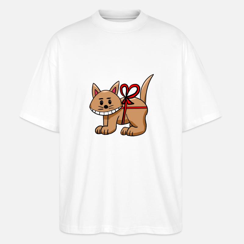 Chat drôle d’anniversaire Enfant chat - T-shirt bio Blaster 2.0 coupe oversize Stanley/Stella Unisexe - blanc