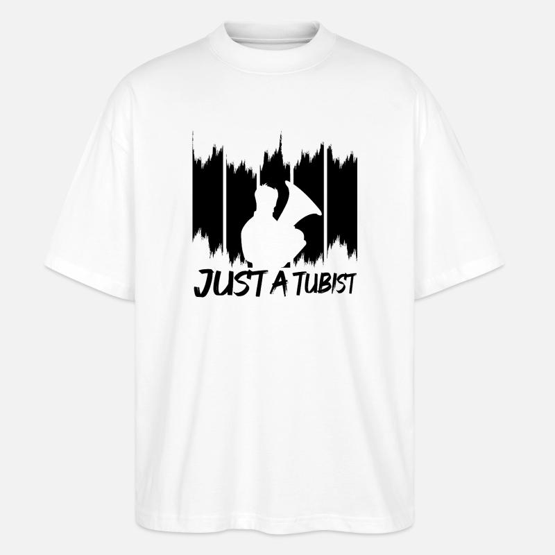 Nur ein Tubist - Stanley/Stella Oversized Unisex Bio T-Shirt Blaster 2.0 - Weiß