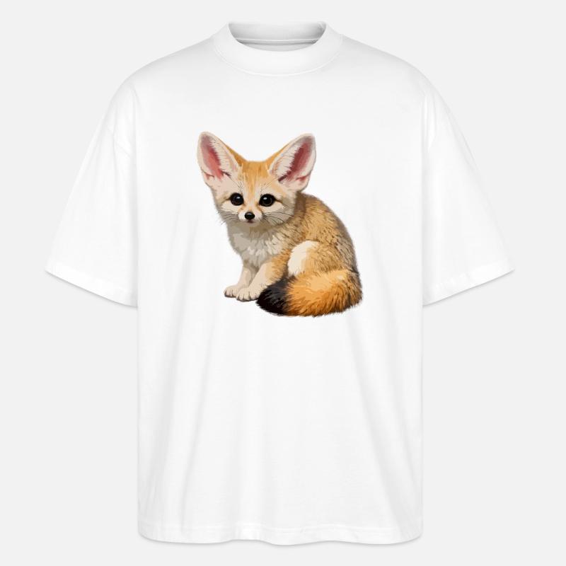 Fennec desert fox - Stanley/Stella Oversized Unisex Organic T-shirt Blaster 2.0 - white