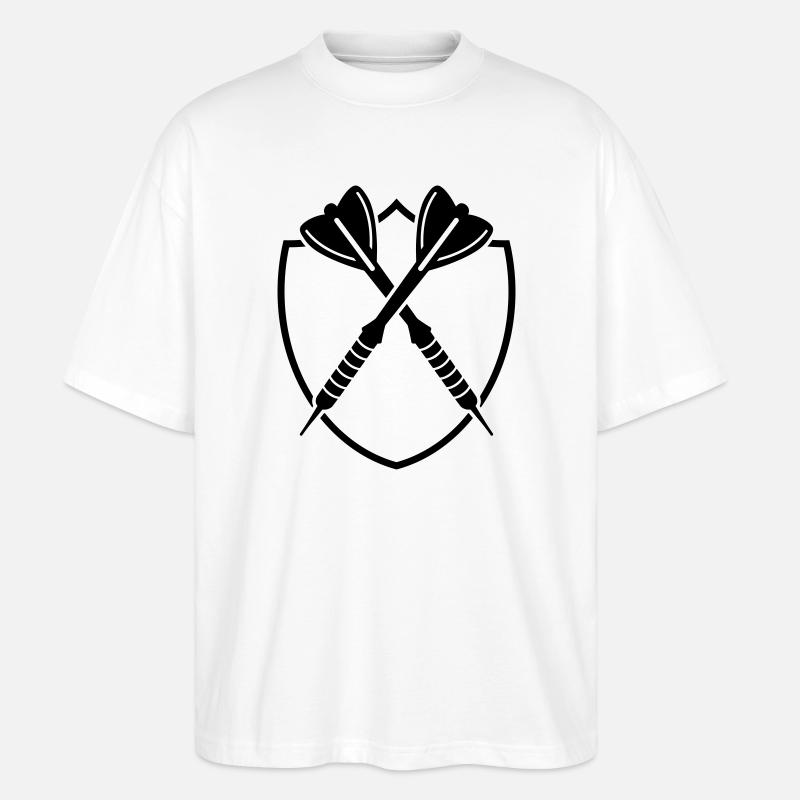 Fléchettes Logo Dart - T-shirt bio Blaster 2.0 coupe oversize Stanley/Stella Unisexe - blanc