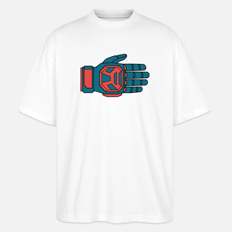 Gants de descente sûrs BMX - T-shirt bio Blaster 2.0 coupe oversize Stanley/Stella Unisexe - blanc