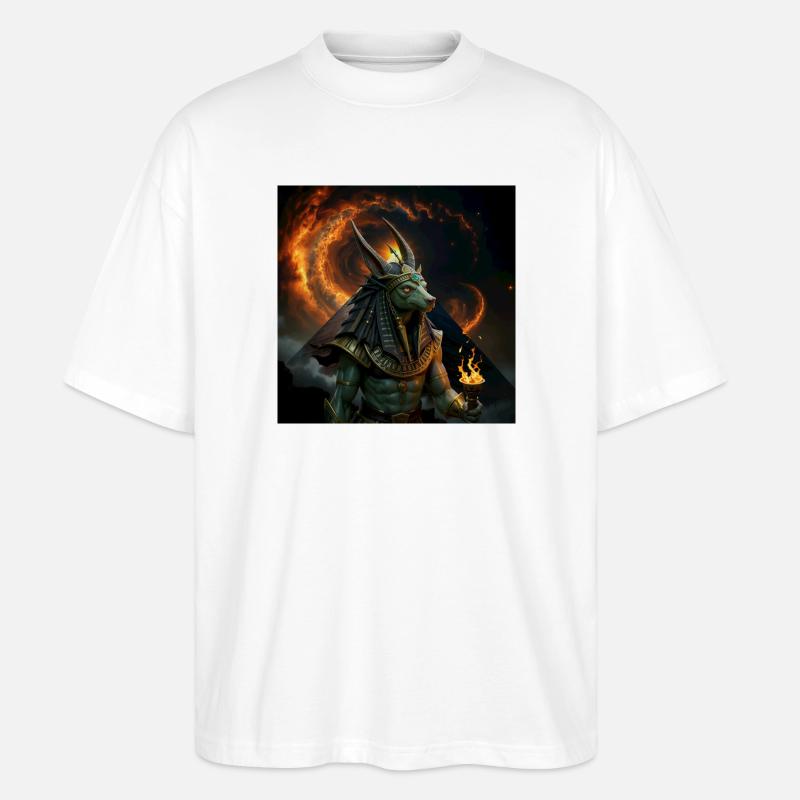 Anubis: Feuerkrieger - Stanley/Stella Oversized Unisex Bio T-Shirt Blaster 2.0 - Weiß
