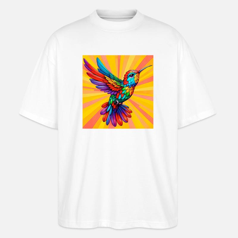 Kolibri - Stanley/Stella Oversized Unisex Bio T-Shirt Blaster 2.0 - Weiß