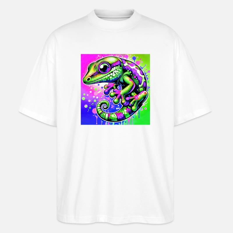 Gecko - Stanley/Stella Oversized Unisex Bio T-Shirt Blaster 2.0 - Weiß