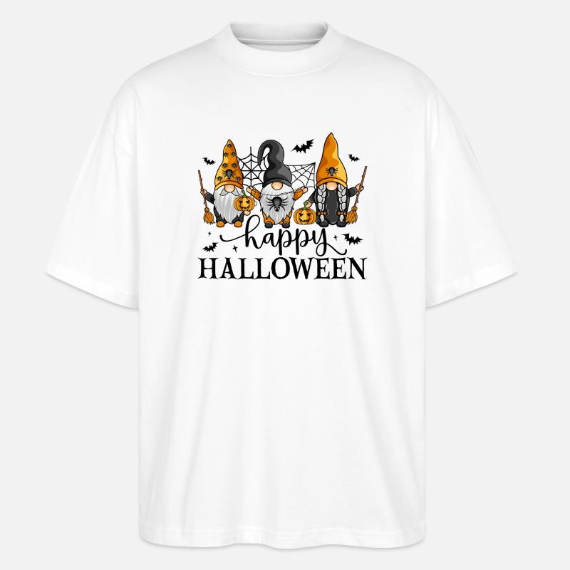 Frohe Halloween-Gnome - Stanley/Stella Oversized Unisex Bio T-Shirt Blaster 2.0 - Weiß