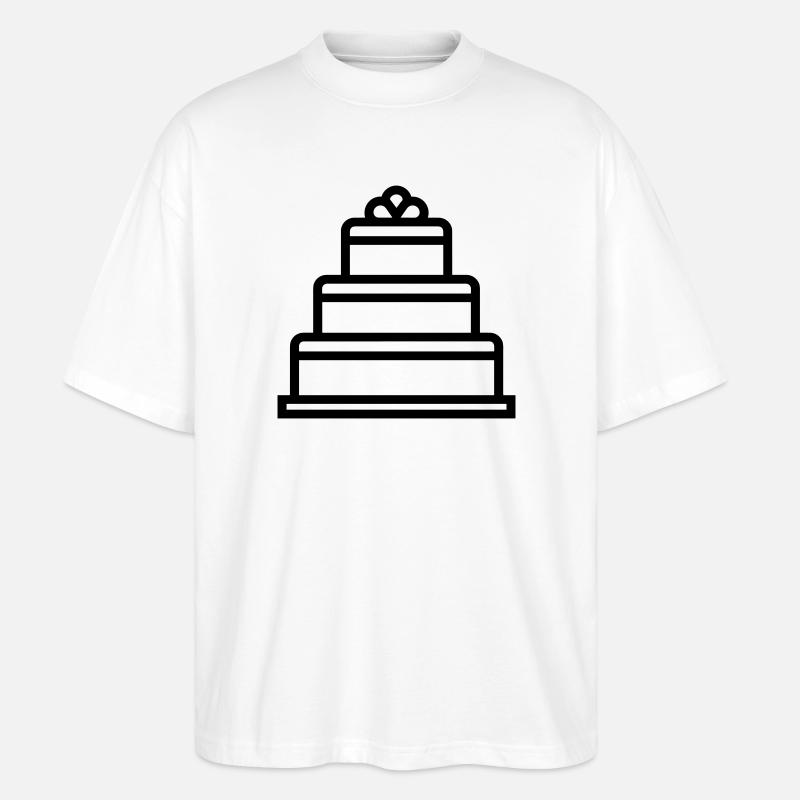 Hochzeitstorte - Stanley/Stella Oversized Unisex Bio T-Shirt Blaster 2.0 - Weiß
