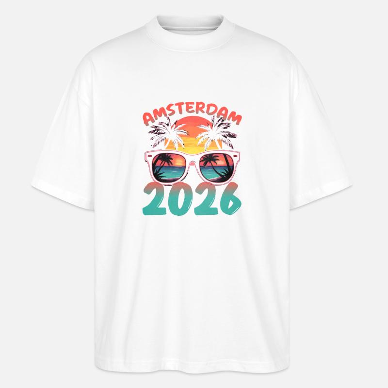 Amsterdam 2026 - Stanley/Stella Oversized Unisex Bio T-Shirt Blaster 2.0 - Weiß