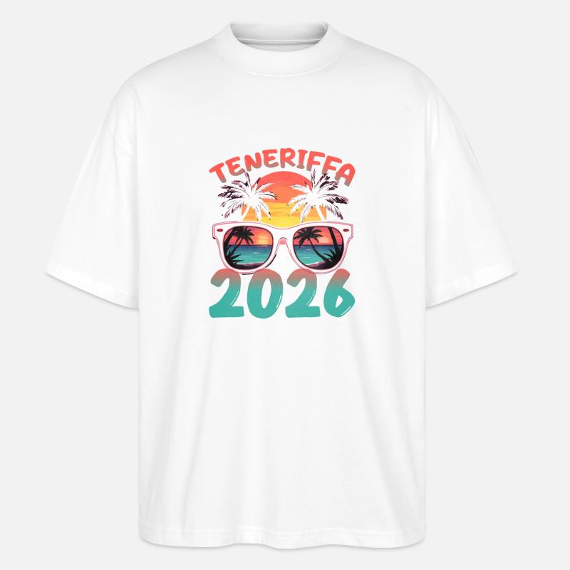 Teneriffa 2026 - Stanley/Stella Oversized Unisex Bio T-Shirt Blaster 2.0 - Weiß