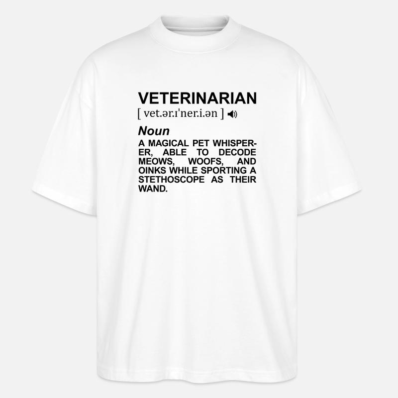 Tierarzt Definition - Stanley/Stella Oversized Unisex Bio T-Shirt Blaster 2.0 - Weiß