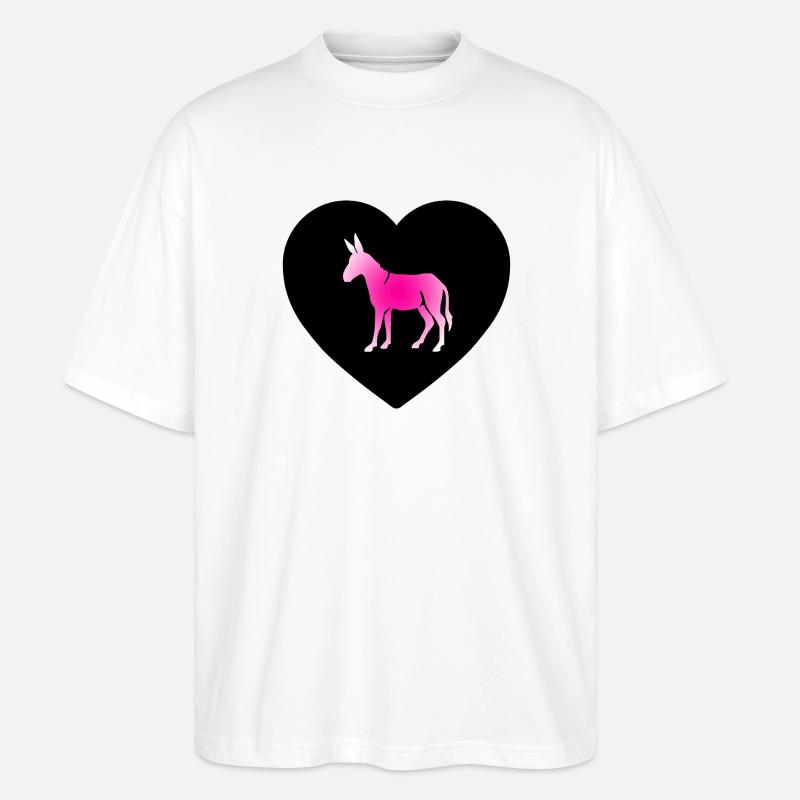 Esel - Stanley/Stella Oversized Unisex Bio T-Shirt Blaster 2.0 - Weiß