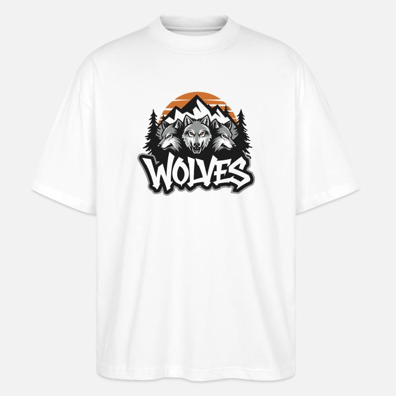 Drei Wölfe - Stanley/Stella Oversized Unisex Bio T-Shirt Blaster 2.0 - Weiß