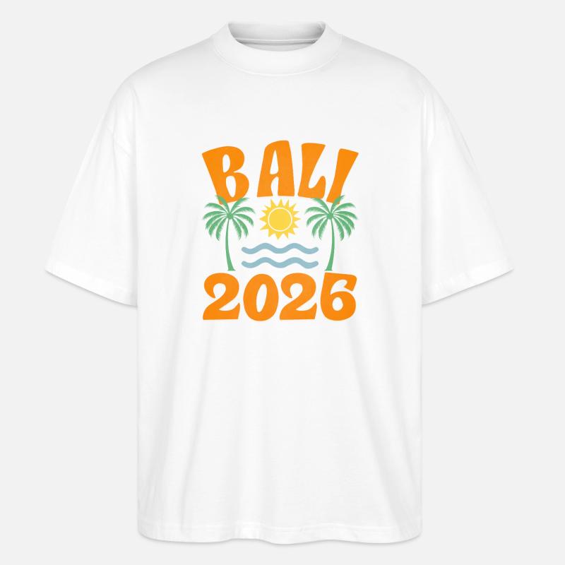 Bali 2026 - Stanley/Stella Oversized Unisex Bio T-Shirt Blaster 2.0 - Weiß