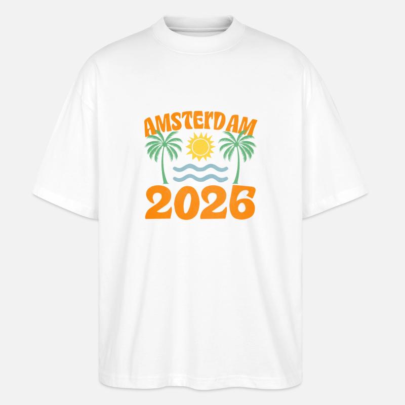 Amsterdam 2026 - Stanley/Stella Oversized Unisex Bio T-Shirt Blaster 2.0 - Weiß