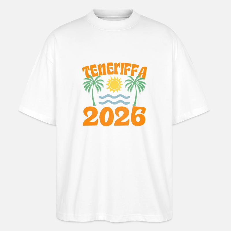 Teneriffa 2026 - Stanley/Stella Oversized Unisex Bio T-Shirt Blaster 2.0 - Weiß