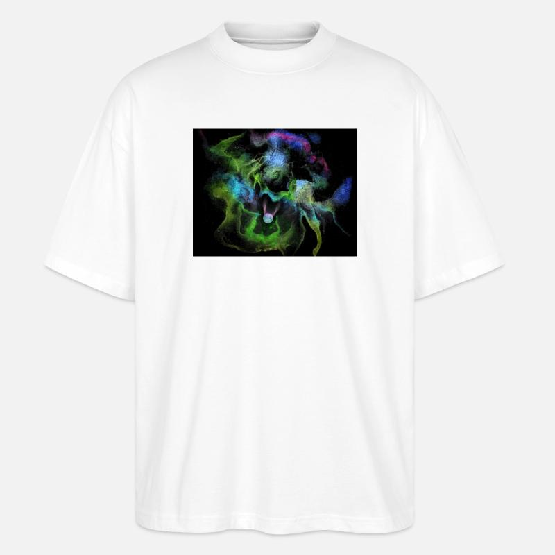 Kosmische Rauchnebelkugel - Stanley/Stella Oversized Unisex Bio T-Shirt Blaster 2.0 - Weiß