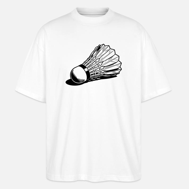 Badminton-Shuttle - Stanley/Stella Oversized Unisex Bio T-Shirt Blaster 2.0 - Weiß