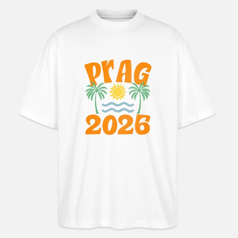 Prag 2026 - Stanley/Stella Oversized Unisex Bio T-Shirt Blaster 2.0 - Weiß