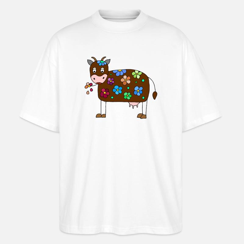 Kuh - Stanley/Stella Oversized Unisex Bio T-Shirt Blaster 2.0 - Weiß