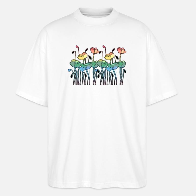Fleur - T-shirt bio Blaster 2.0 coupe oversize Stanley/Stella Unisexe - blanc