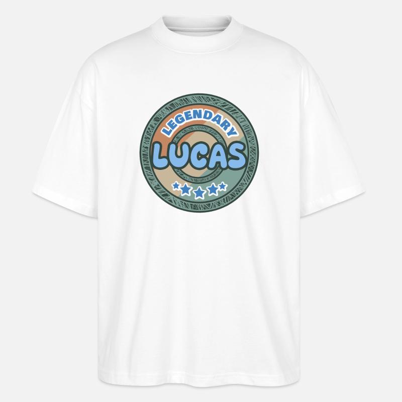 Dire Lucas - T-shirt bio Blaster 2.0 coupe oversize Stanley/Stella Unisexe - blanc