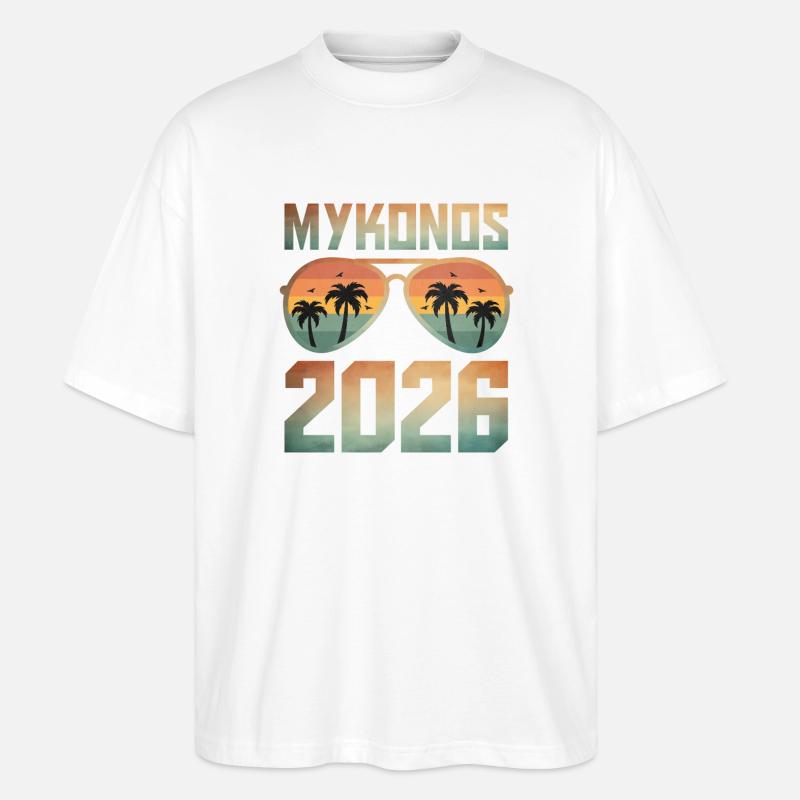 Mykonos 2026 - Stanley/Stella Oversized Unisex Bio T-Shirt Blaster 2.0 - Weiß