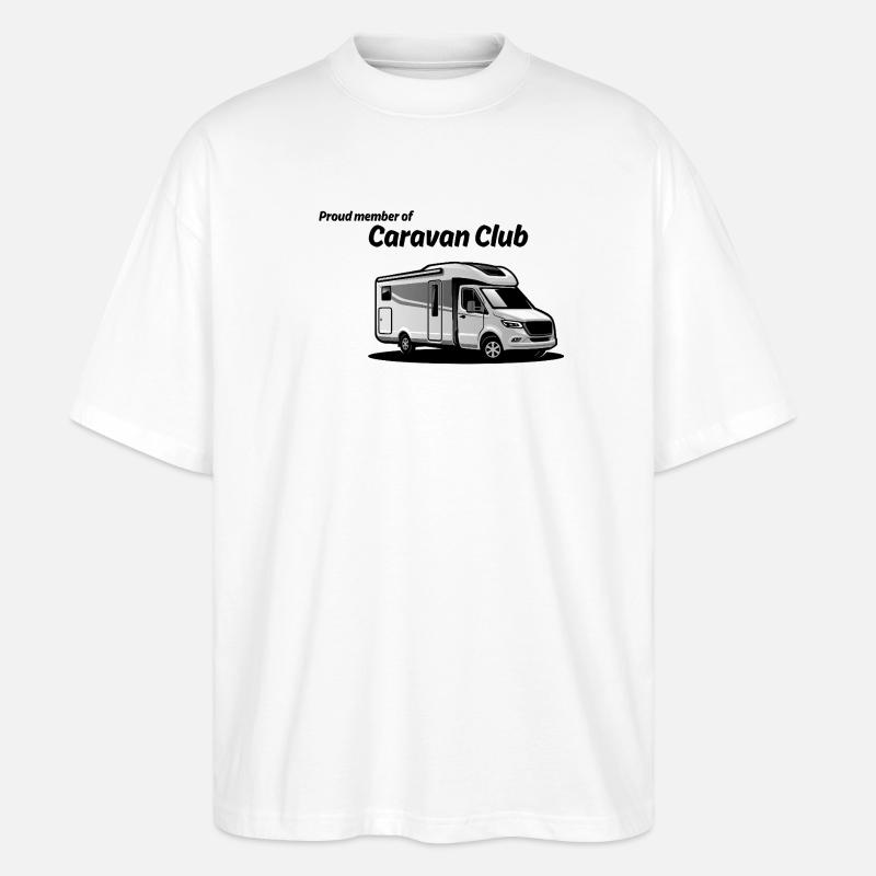 Caravan Graphic Silhouette - Stanley/Stella Oversized Unisex Bio T-Shirt Blaster 2.0 - Weiß