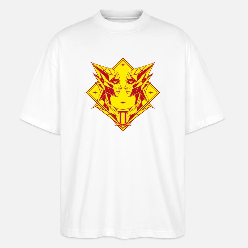 Gémeaux – Dualité et Équilibre - T-shirt bio Blaster 2.0 coupe oversize Stanley/Stella Unisexe - blanc