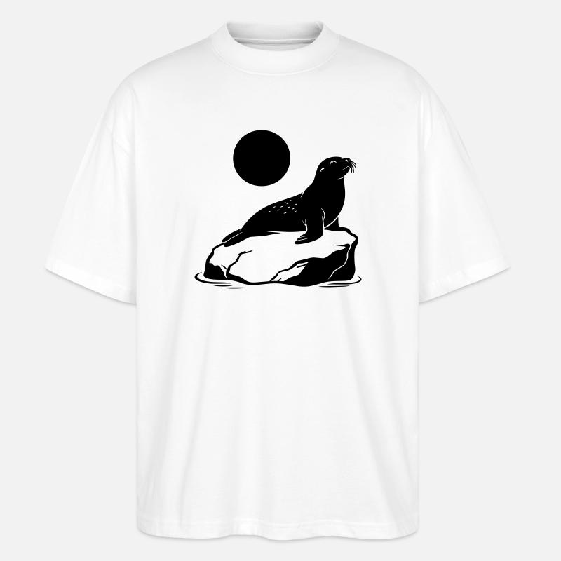 Phoque - T-shirt bio Blaster 2.0 coupe oversize Stanley/Stella Unisexe - blanc
