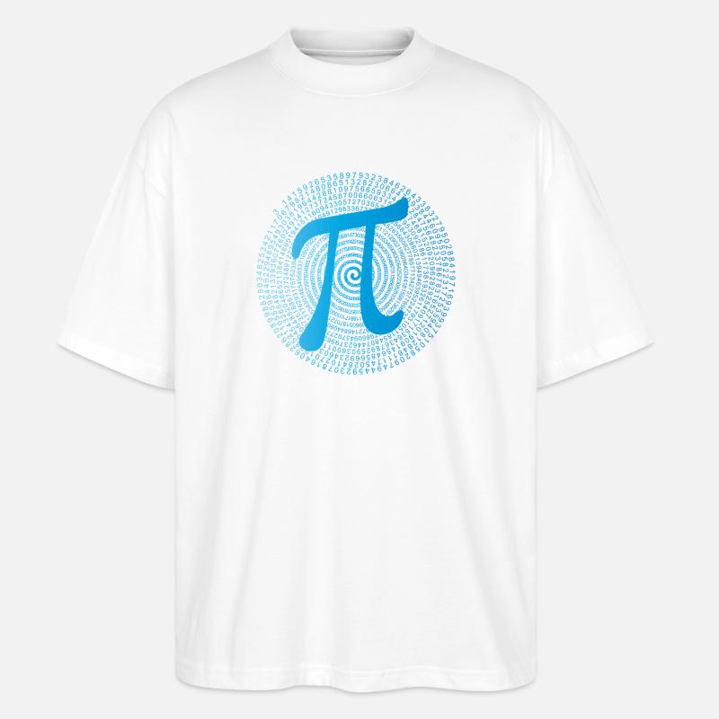 π (pi) in Data Spiral - Stanley/Stella Oversized Unisex Organic T-shirt Blaster 2.0 - white