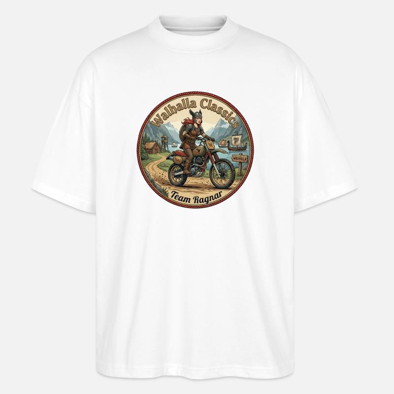 Walhalla Classics - Team Ragnar - Stanley/Stella Oversized Unisex Organic T-shirt Blaster 2.0 - white