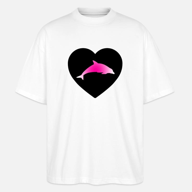 Dolphin - Stanley/Stella Oversized Unisex Organic T-shirt Blaster 2.0 - white