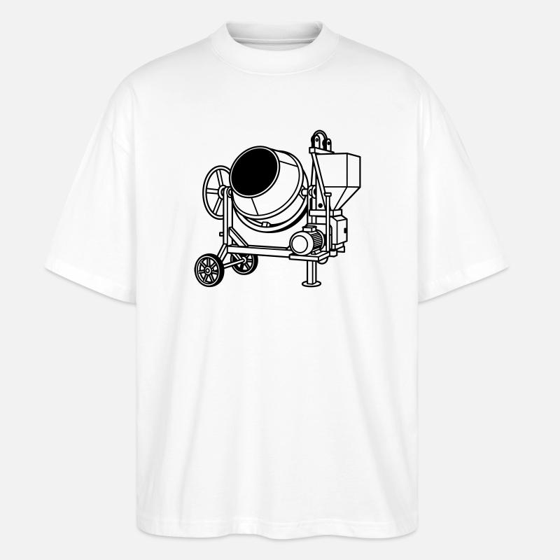 cement drum - Stanley/Stella Oversized Unisex Organic T-shirt Blaster 2.0 - white