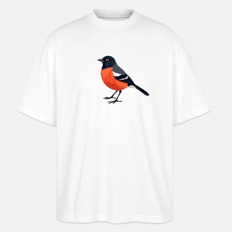 Gimpel Vogel - Stanley/Stella Oversized Unisex Bio T-Shirt Blaster 2.0 - Weiß