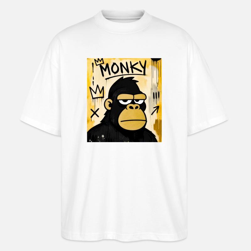 Monky Graffiti Ape - T-shirt bio Blaster 2.0 coupe oversize Stanley/Stella Unisexe - blanc