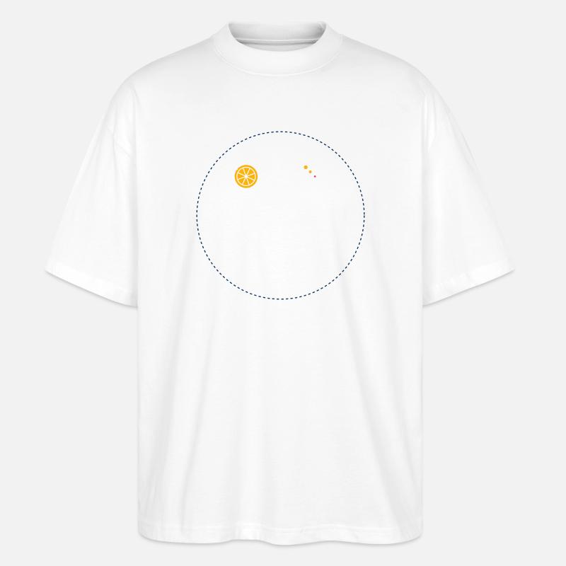Citrus Orbit Print - Stanley/Stella Oversized Unisex Organic T-shirt Blaster 2.0 - white