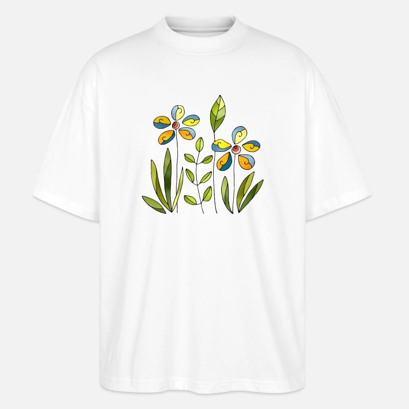 Fleur - T-shirt bio Blaster 2.0 coupe oversize Stanley/Stella Unisexe - blanc