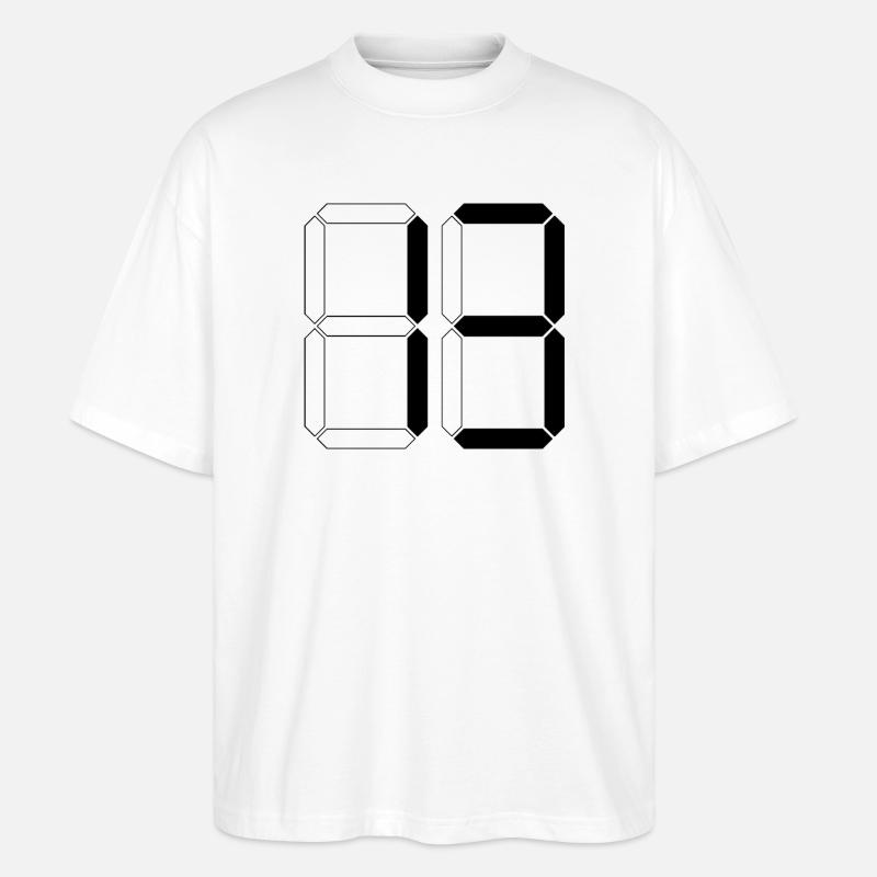NUMÉRO 13 Treize Cadeaux d’anniversaire numériques - T-shirt bio Blaster 2.0 coupe oversize Stanley/Stella Unisexe - blanc